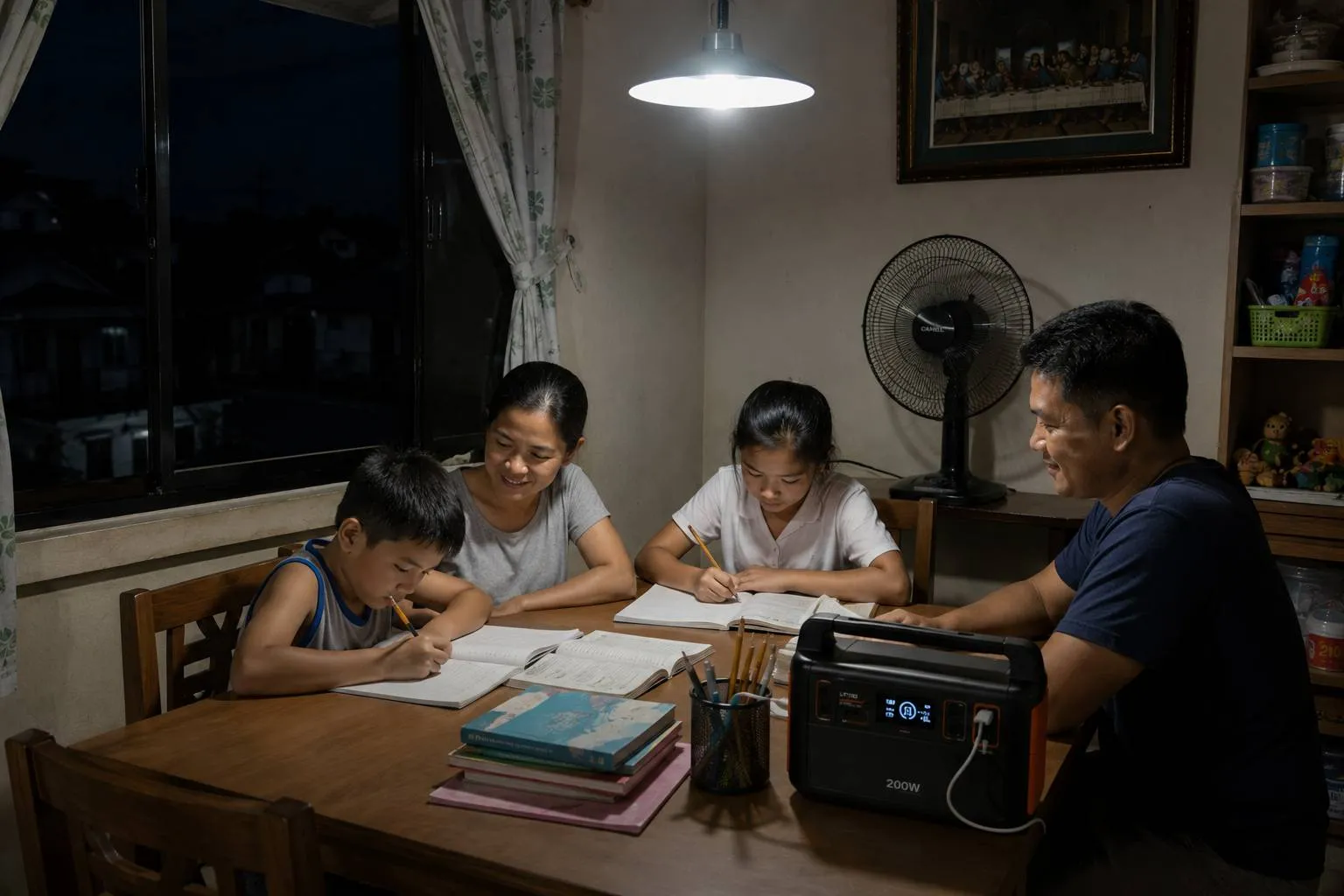 How the Santos Family Kept Their Kids Studying During the Brownout